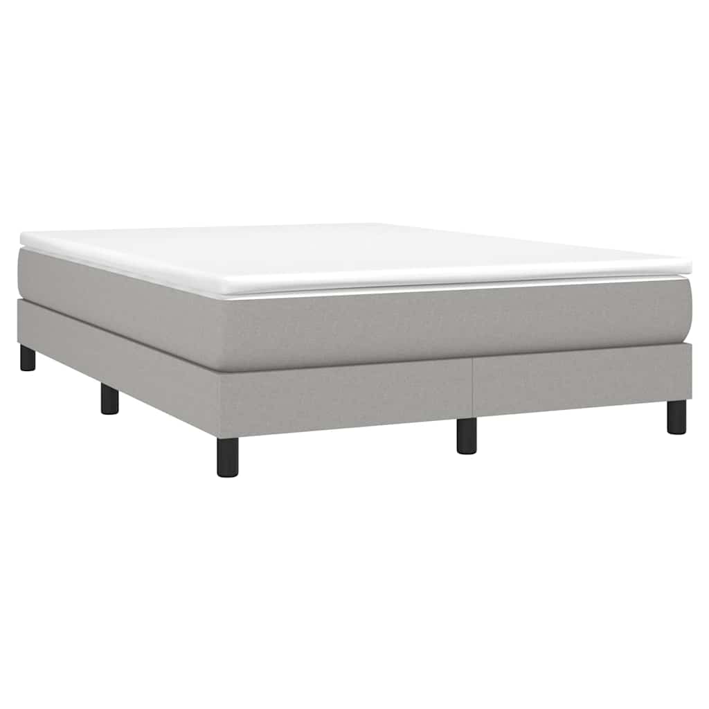 Krevet box spring s madracem svjetlosiva 160x200 cm tkanina