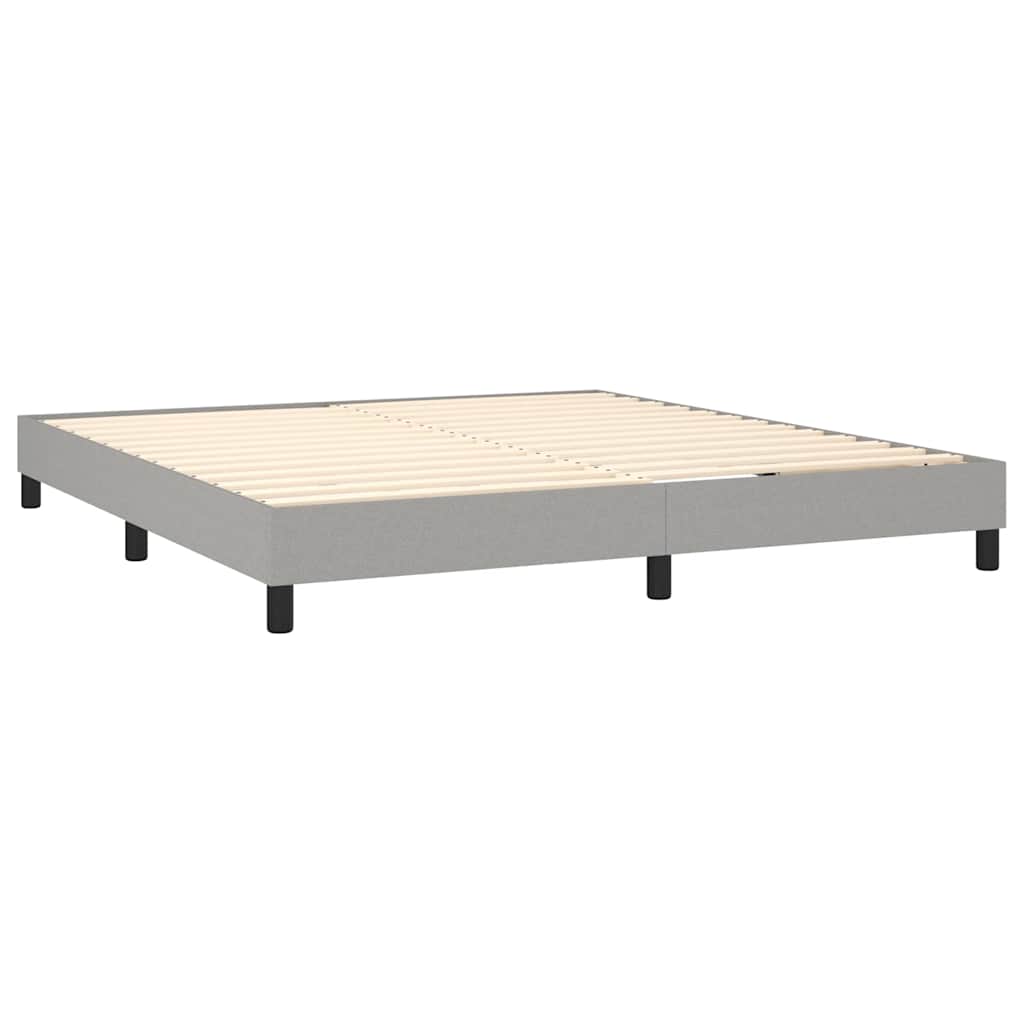 Krevet box spring s madracem svjetlosiva 160x200 cm tkanina