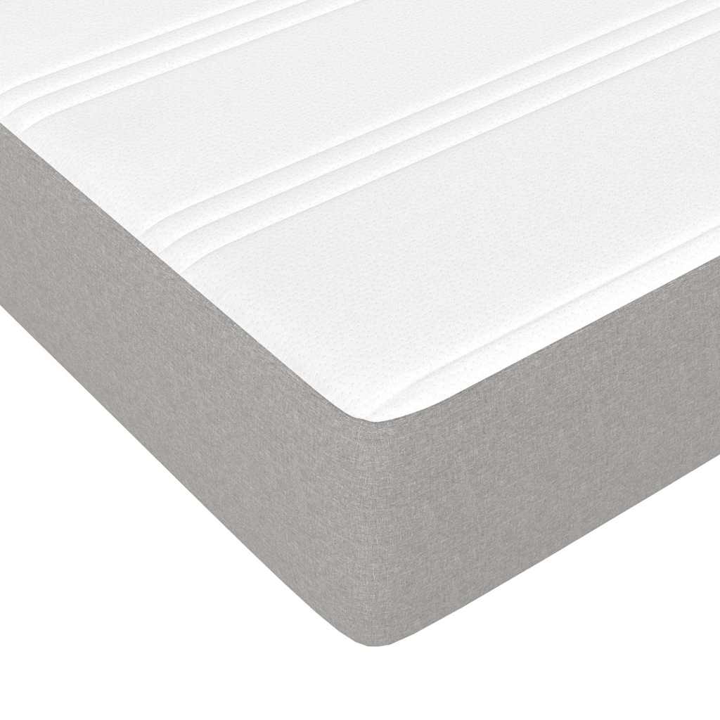 Krevet box spring s madracem svjetlosiva 160x200 cm tkanina
