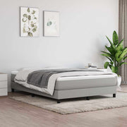 Krevet box spring s madracem svjetlosiva 160x200 cm tkanina