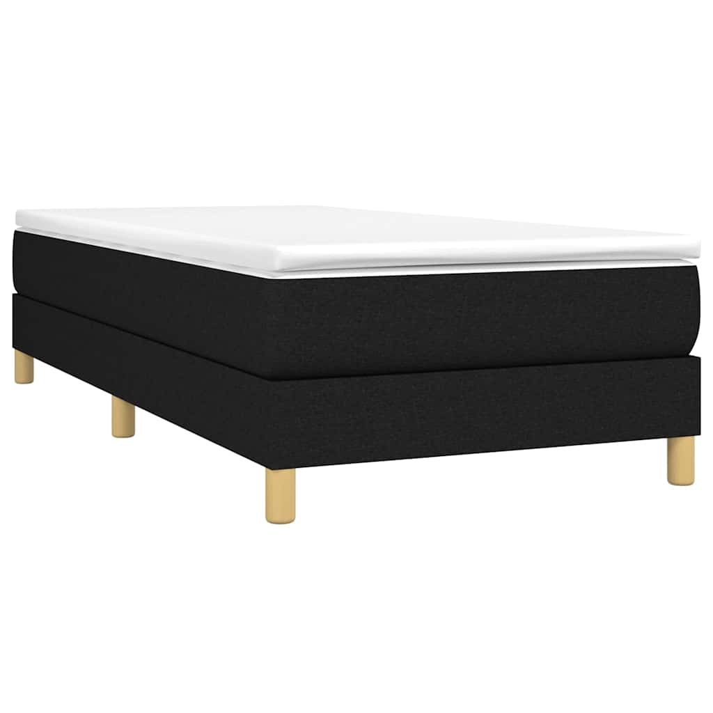 Box spring krevet s madracem crni 80 x 200 cm od tkanine