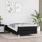 Box spring krevet s madracem crni 80 x 200 cm od tkanine
