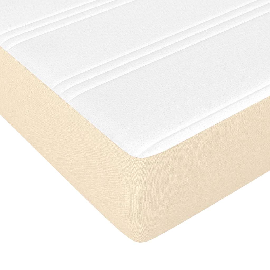 Krevet s oprugama i madracem krem 180x200 cm od tkanine