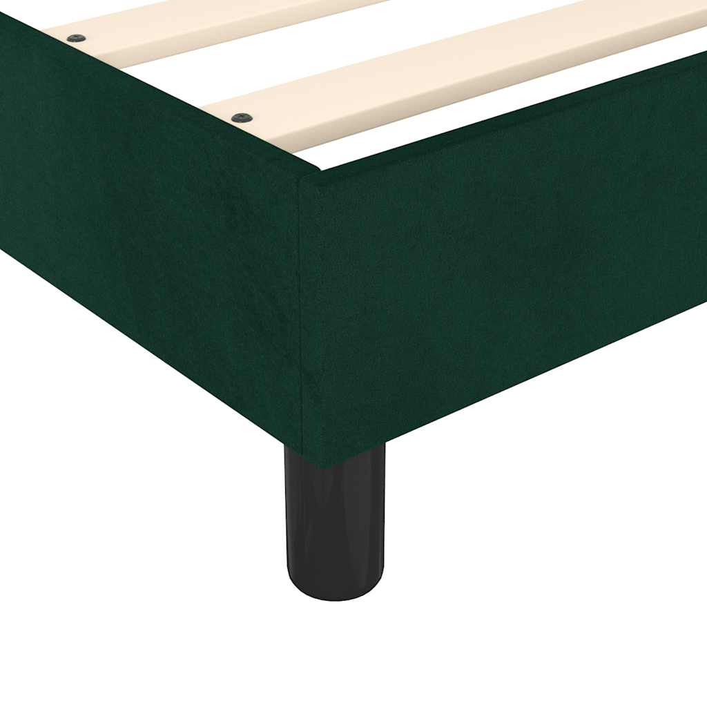 Box spring krevet s madracem tamnozeleni 80 x 200 cm baršunasti