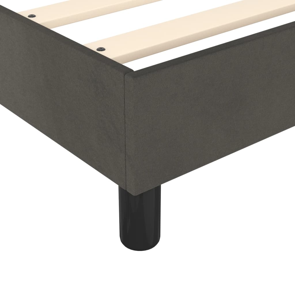 Box spring krevet s madracem tamnosivi 90x190 cm baršunasti