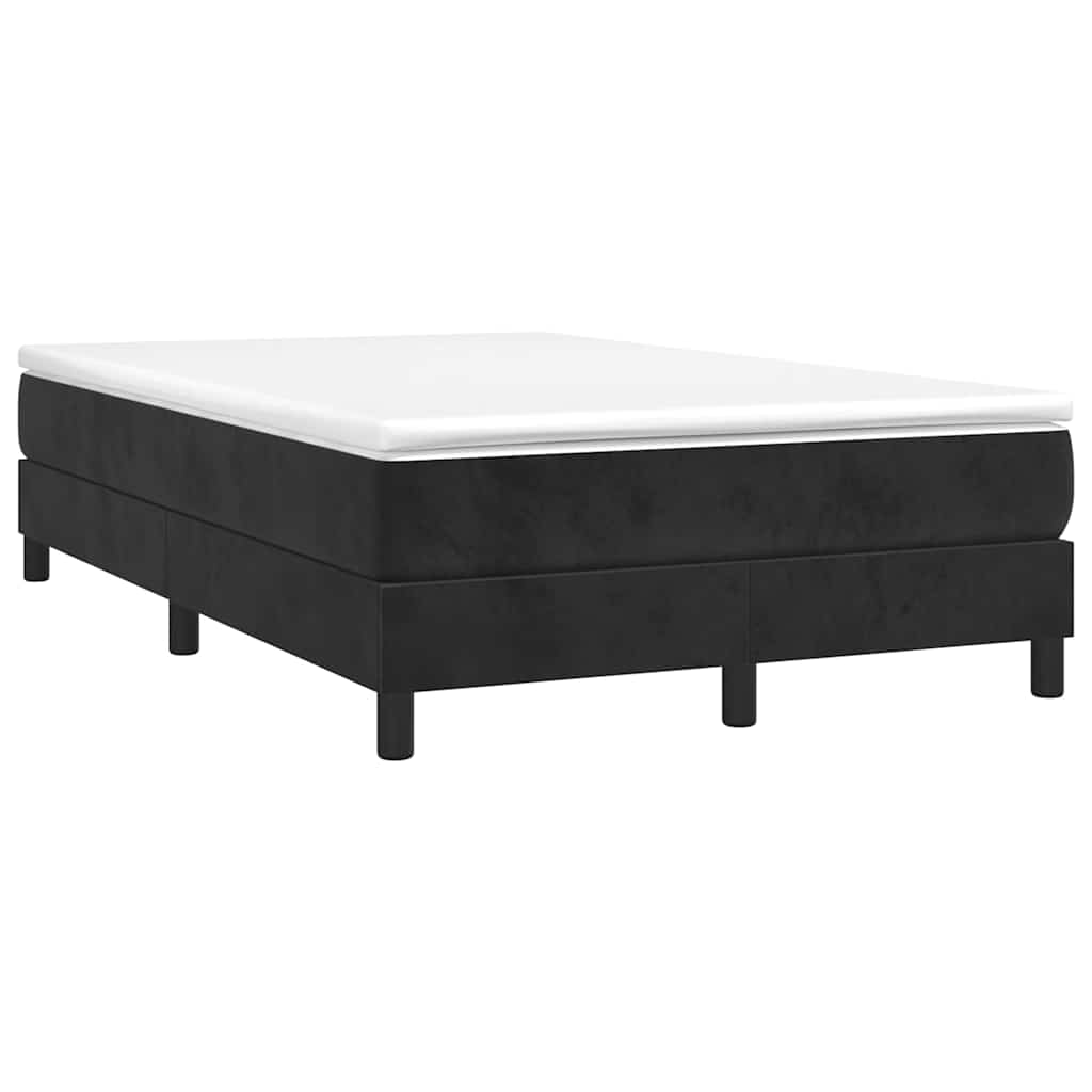 Box spring krevet s madracem crni 120 x 200 cm baršunasti