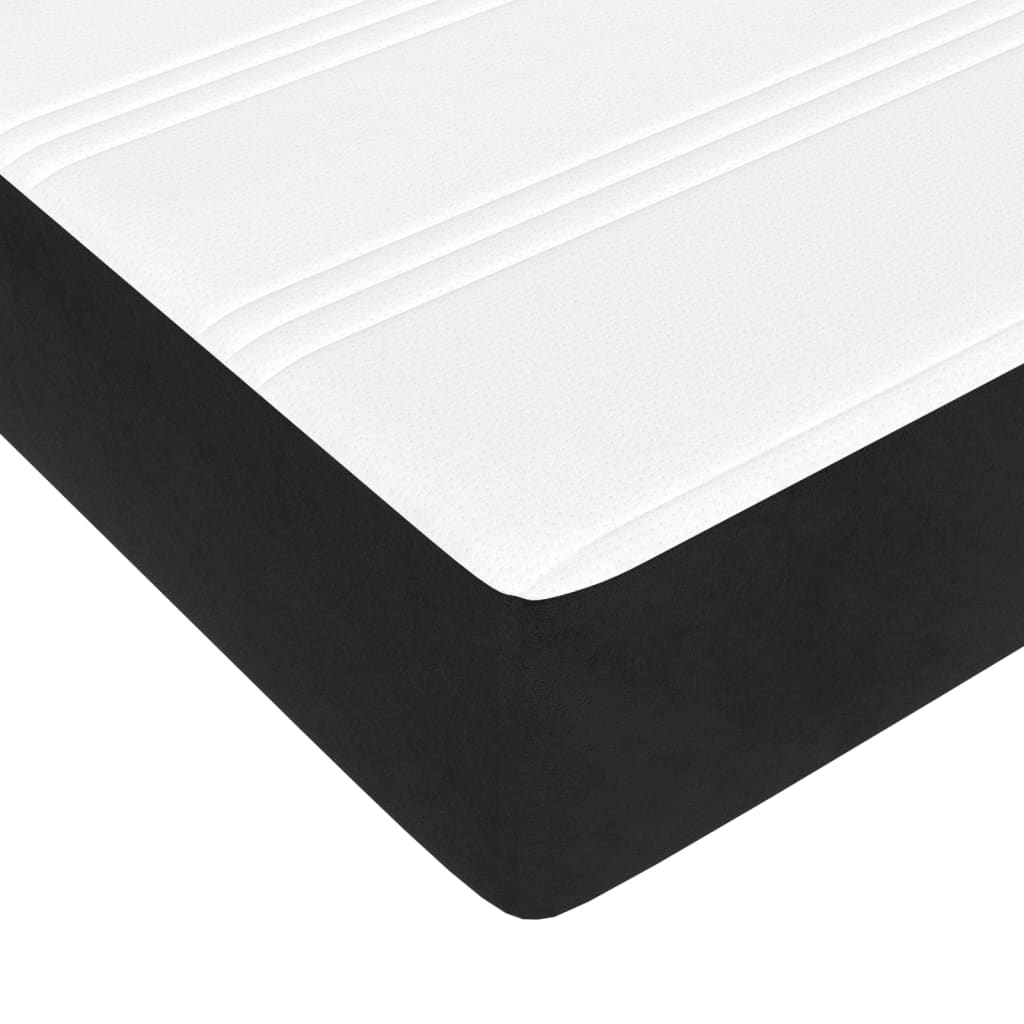 Box spring krevet s madracem crni 120 x 200 cm baršunasti