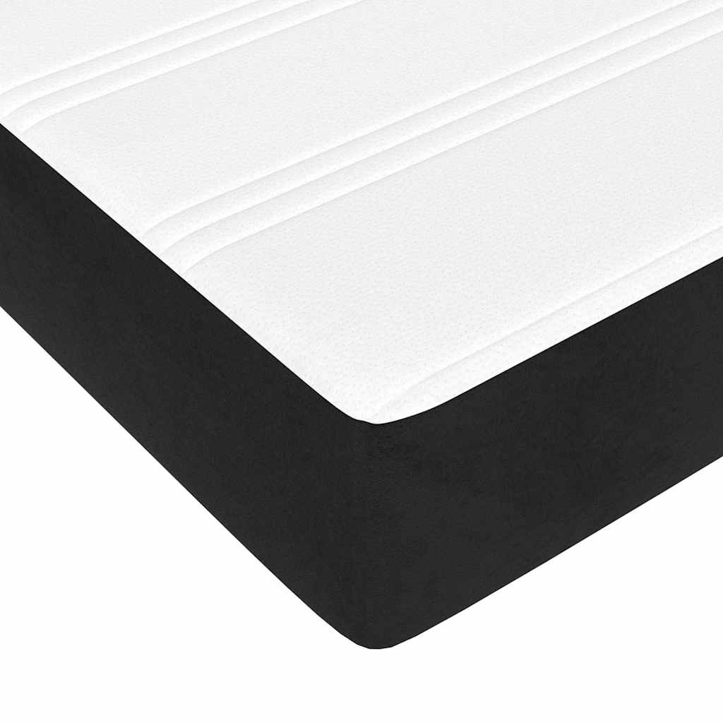 Box spring krevet s madracem crni 120 x 200 cm baršunasti