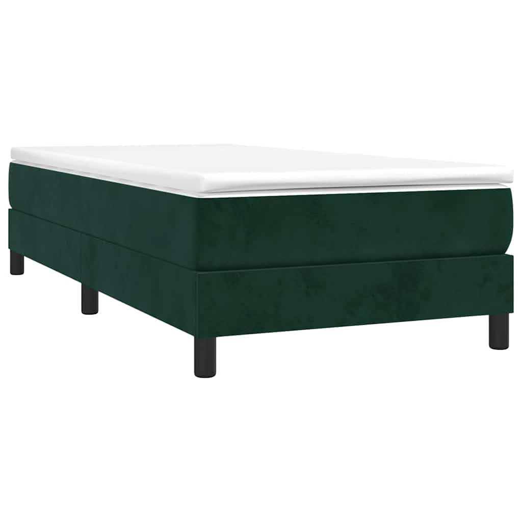 Box spring krevet s madracem tamnozeleni 120x200 cm baršunasti