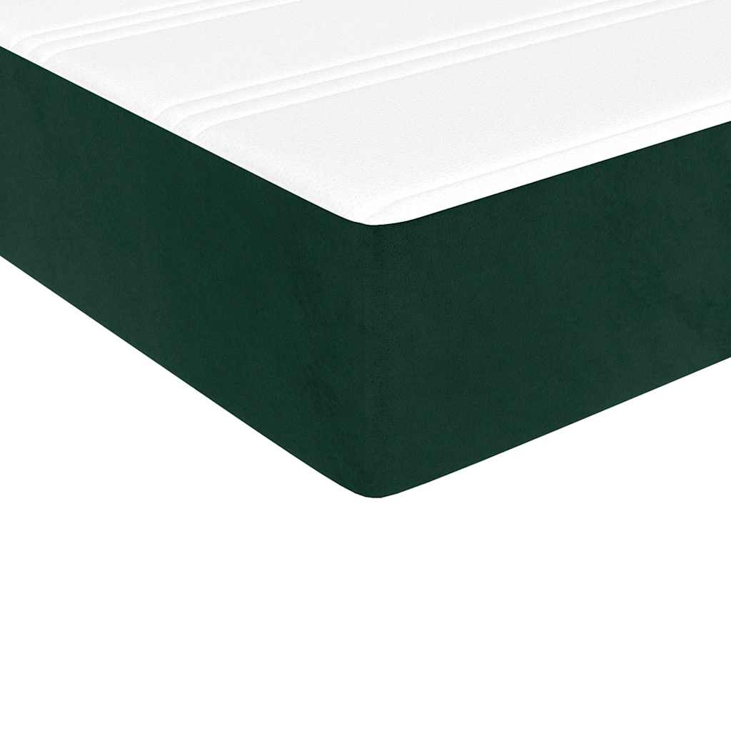 Box spring krevet s madracem tamnozeleni 120x200 cm baršunasti