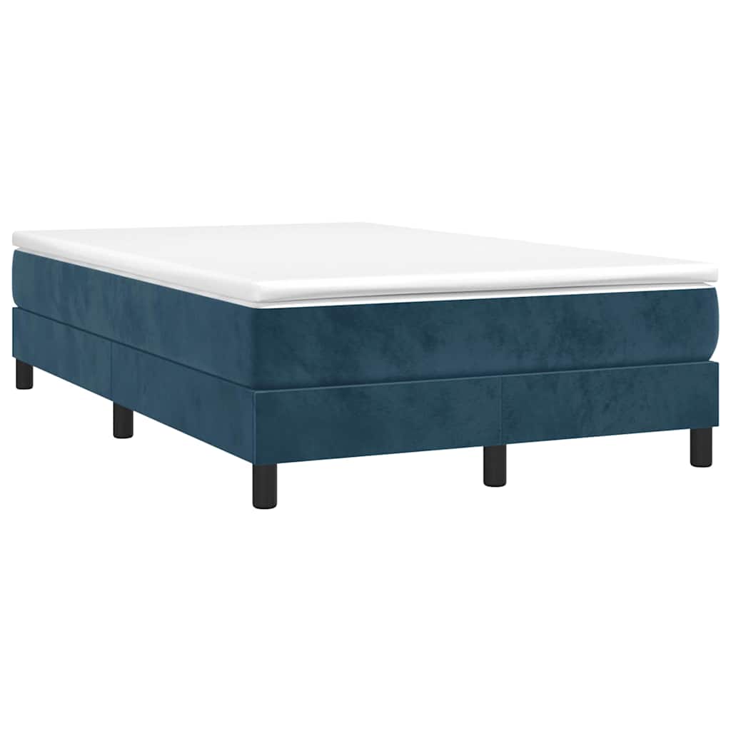 Box spring krevet s madracem tamnoplavi 120 x 200 cm baršunasti