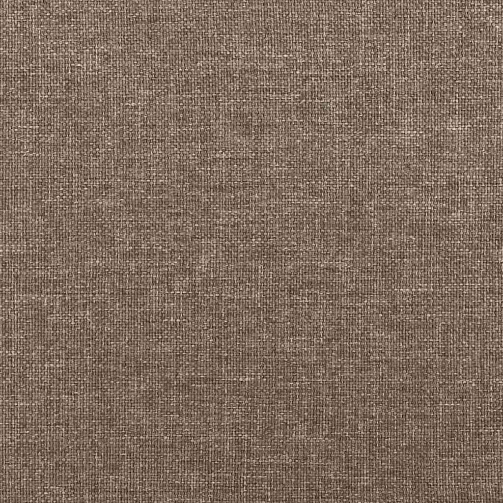 Krevet s oprugama i madracem smeđesivi 120 x 200 cm od tkanine