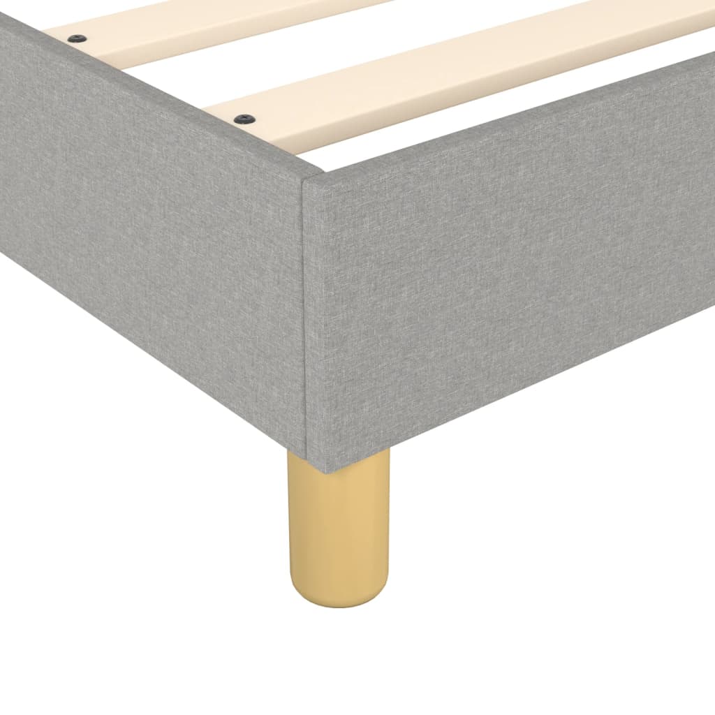 Box spring krevet s madracem svjetlosivi 90x190 cm od tkanine