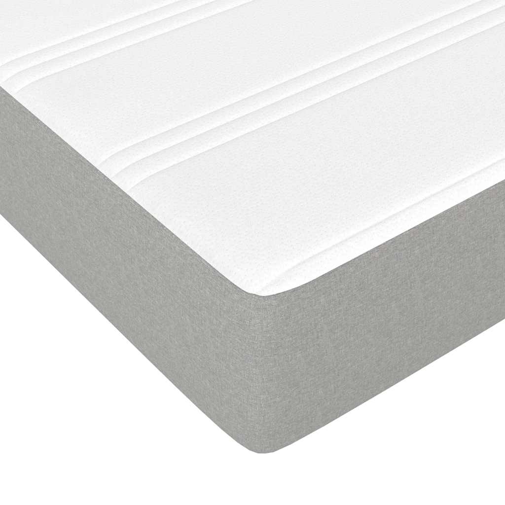 Krevet box spring s madracem svjetlosiva 160x200 cm tkanina
