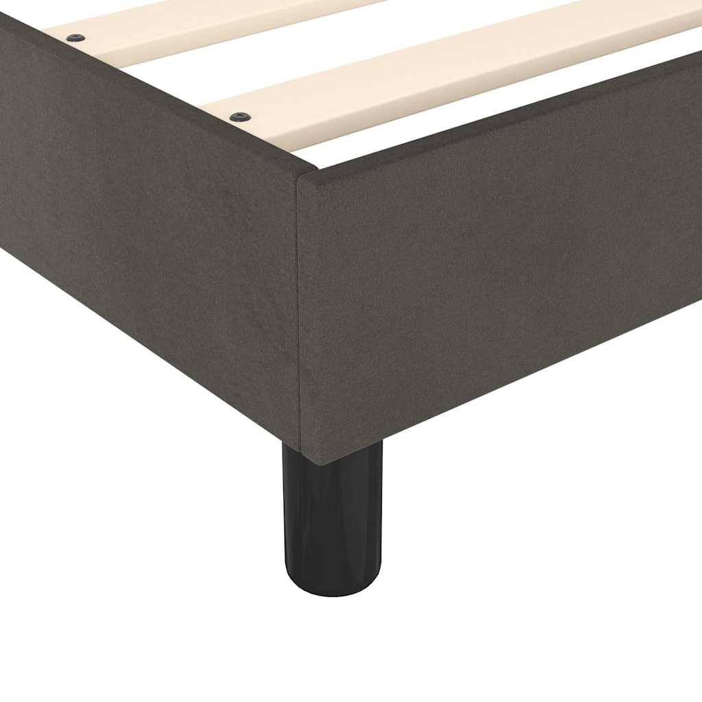 Box spring krevet s madracem tamnosivi 90x190 cm baršunasti