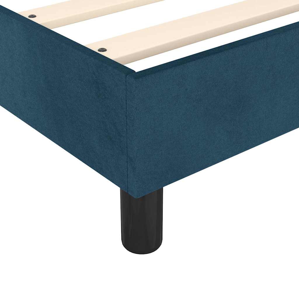 Box spring krevet s madracem tamnoplavi 90x190 cm baršunasti