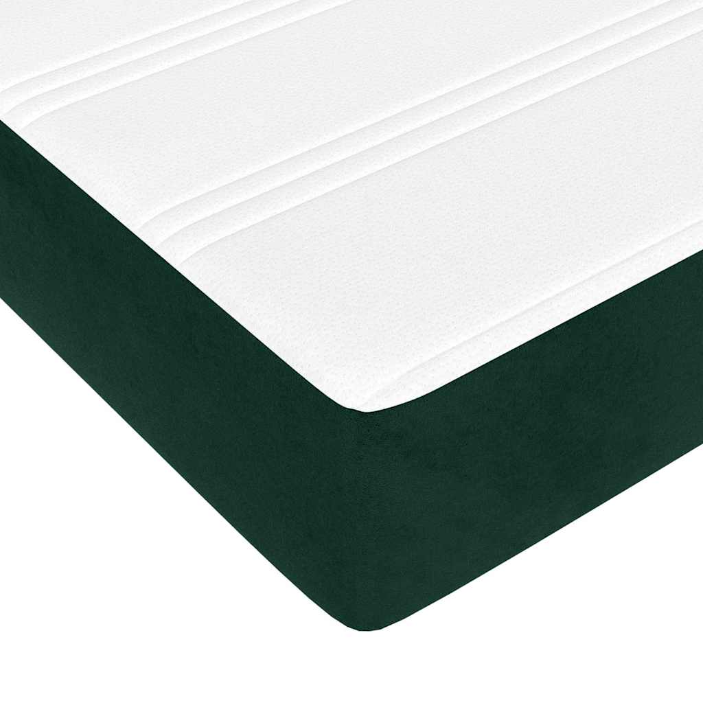 Box spring krevet s madracem tamnozeleni 120x200 cm baršunasti