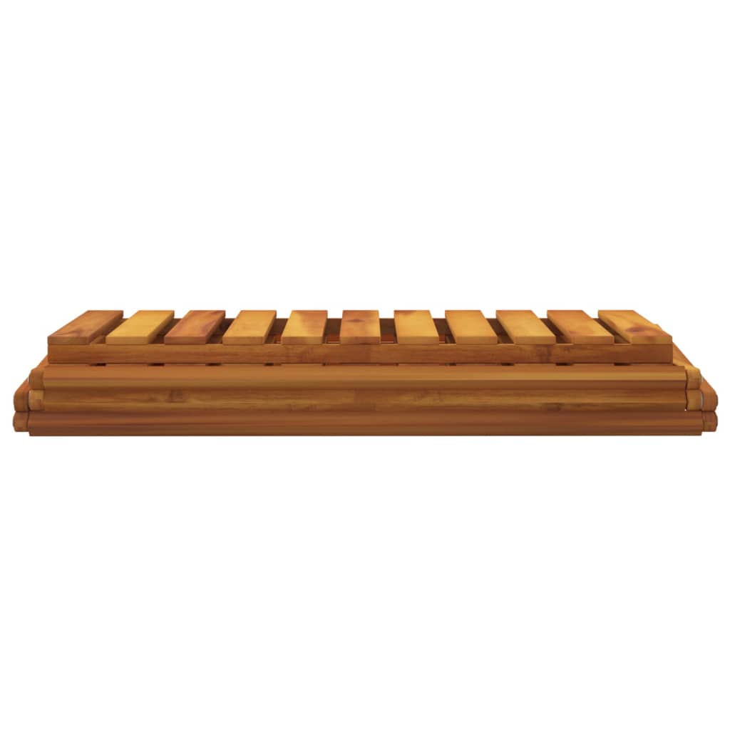 Sklopiva polica 3 razine smeđa 70x31x63 cm masivno drvo bagrema