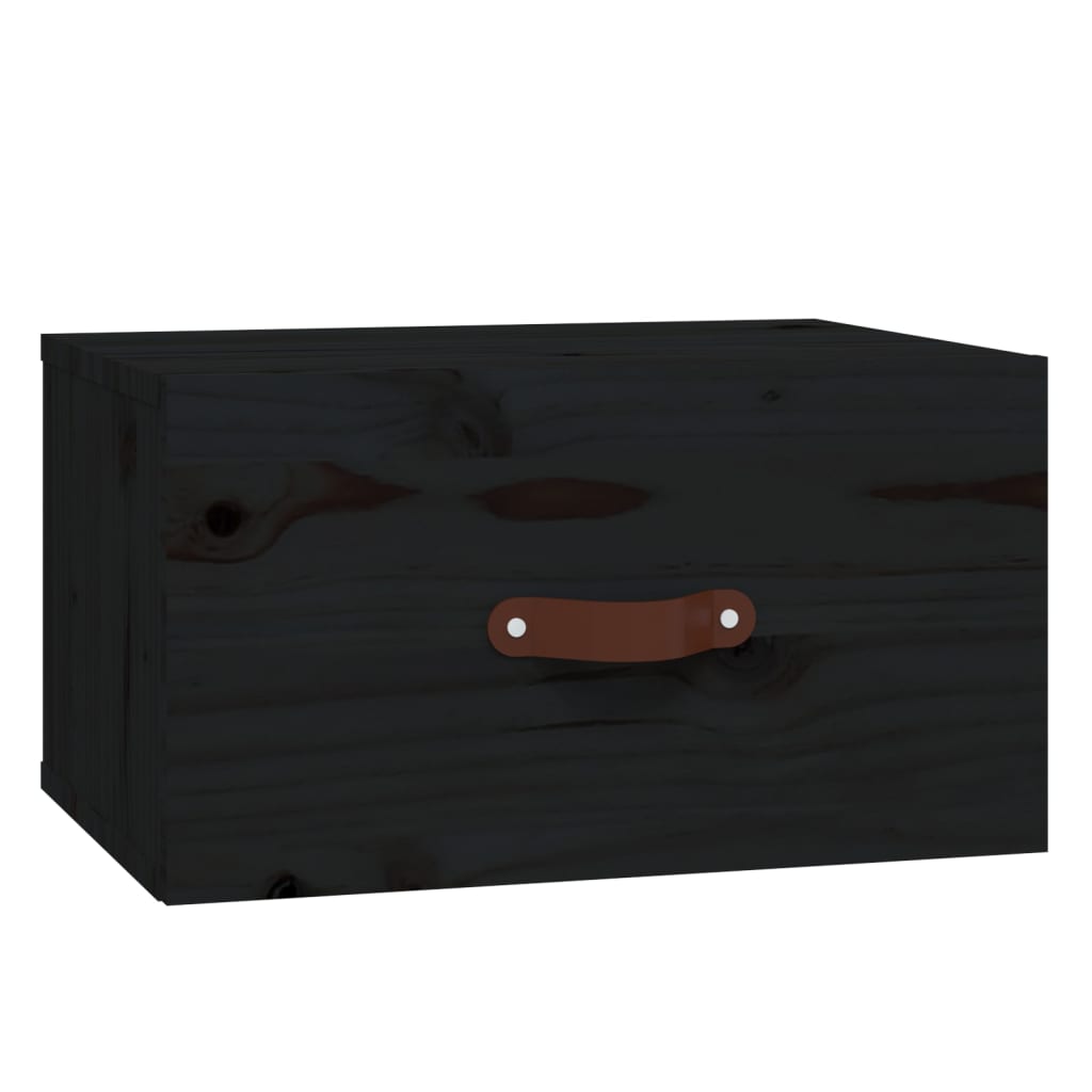 Zidni noćni ormarići 2 kom Crna 40 x 29,5 x 22 cm
