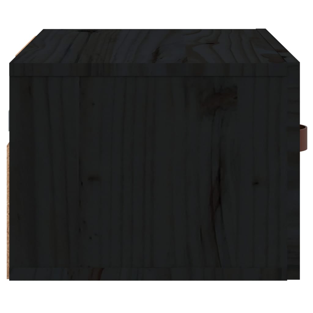 Zidni noćni ormarići 2 kom Crna 40 x 29,5 x 22 cm