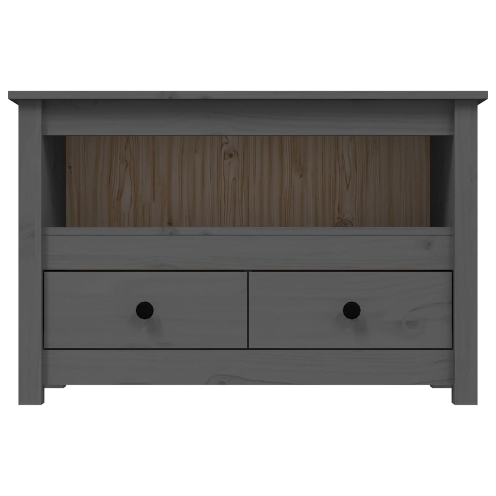 TV ormarić sivi 79 x 35 x 52 cm od masivne borovine