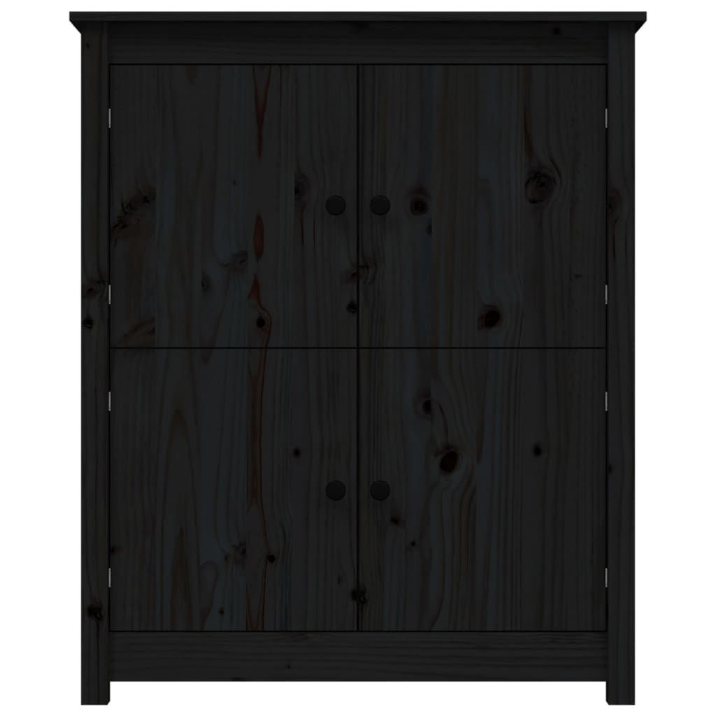 Komoda crna 83 x 41,5 x 100 cm od masivne borovine