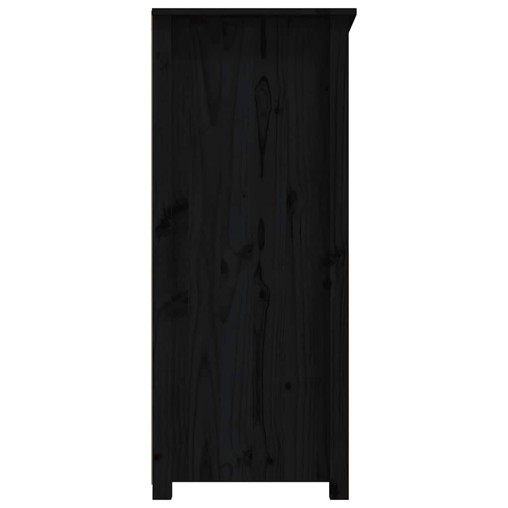 Komoda crna 83 x 41,5 x 100 cm od masivne borovine