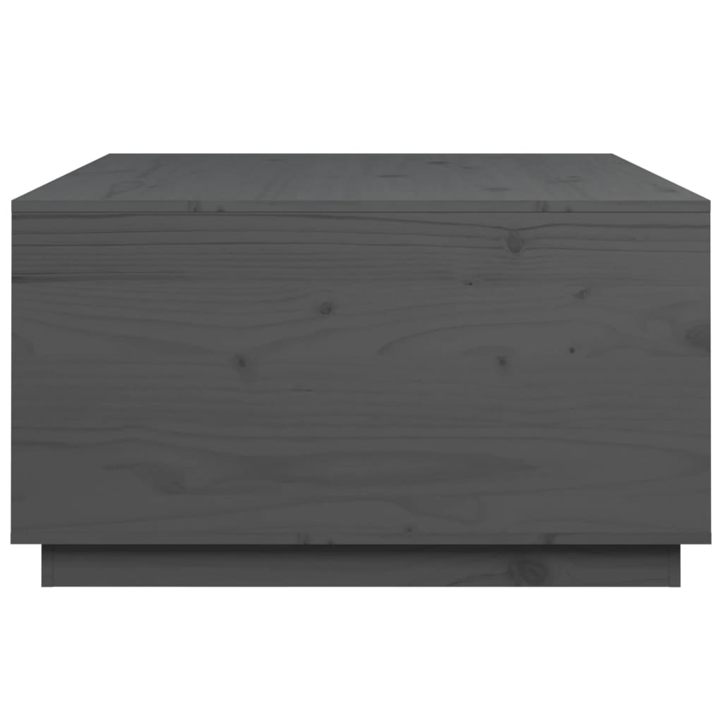 Stolić za kavu sivi 80 x 80 x 45 cm od masivne borovine