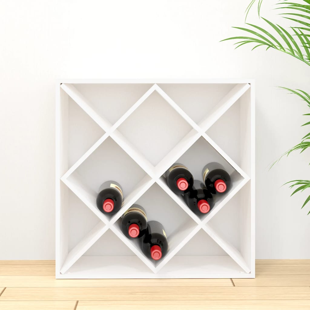 Ormarić za vino bijeli 62 x 25 x 62 cm od masivne borovine