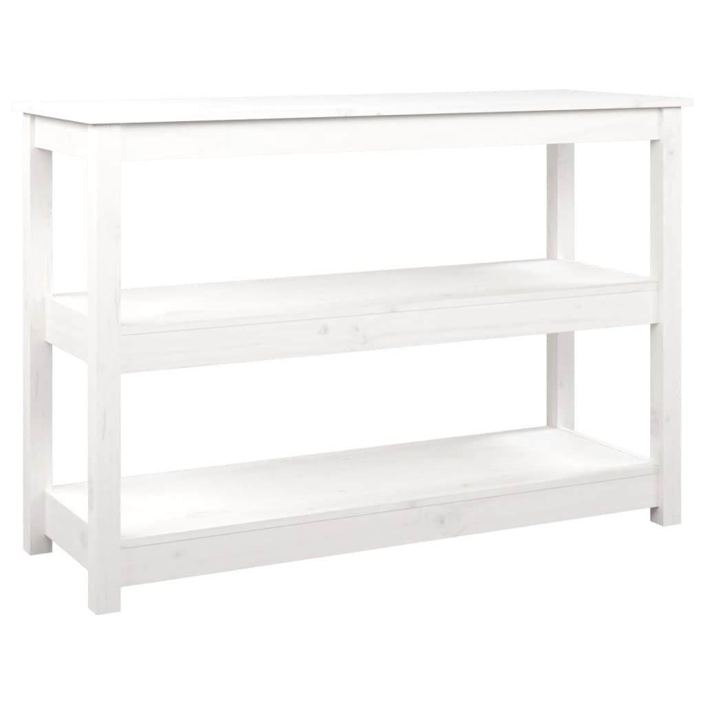 Konzolni stol bijeli 110 x 40 x 74 cm od masivne borovine