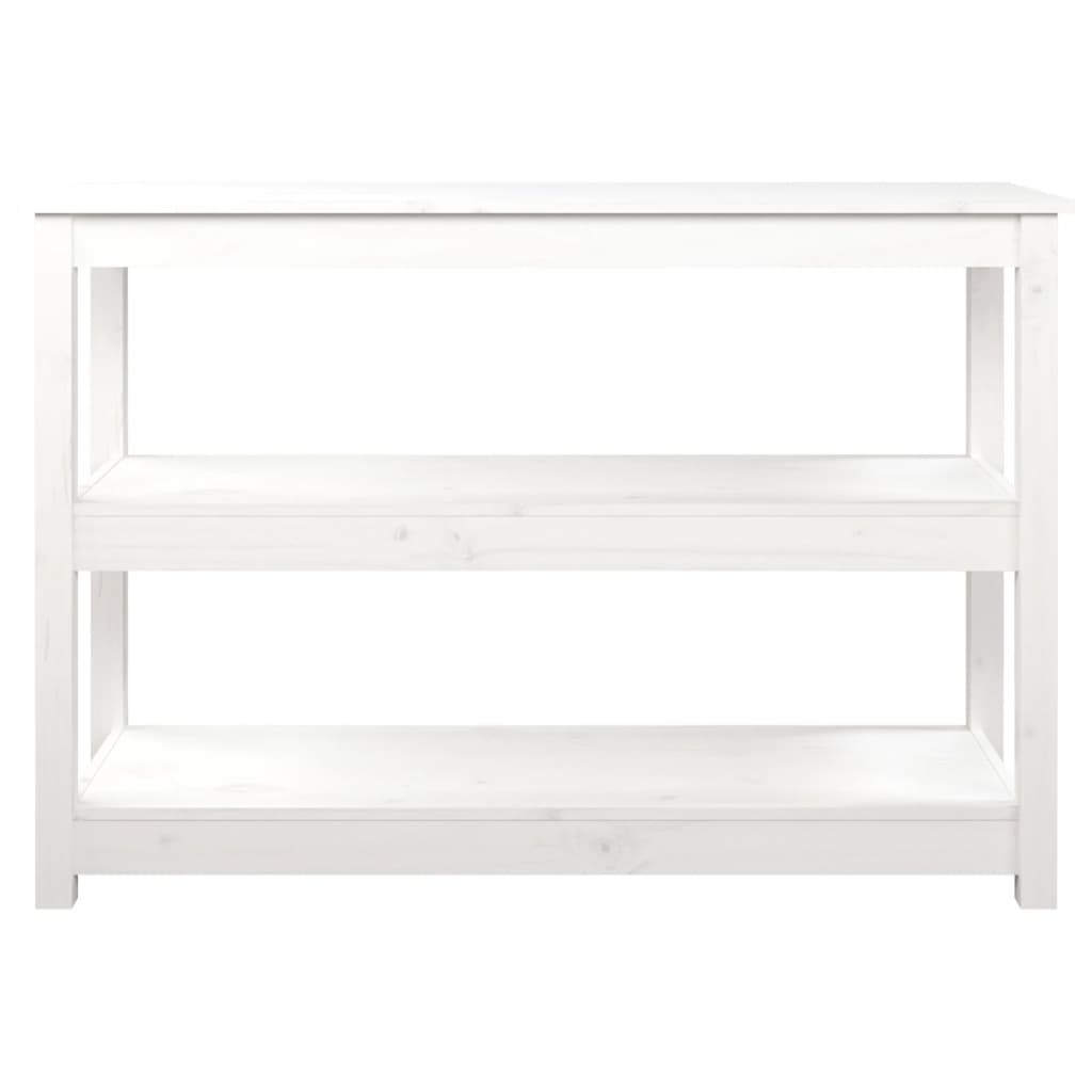 Konzolni stol bijeli 110 x 40 x 74 cm od masivne borovine