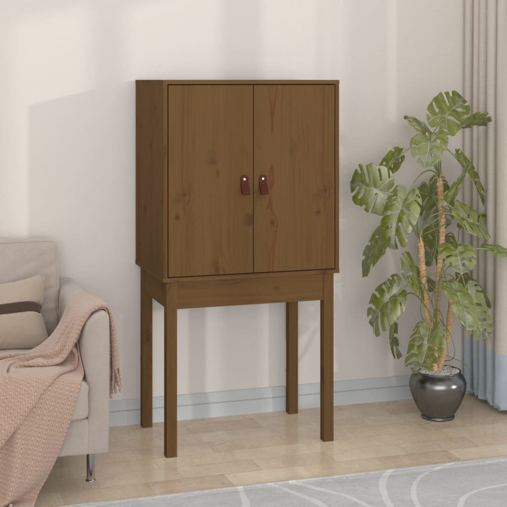 Visoka komoda boja meda 60 x 40 x 120 cm od masivne borovine