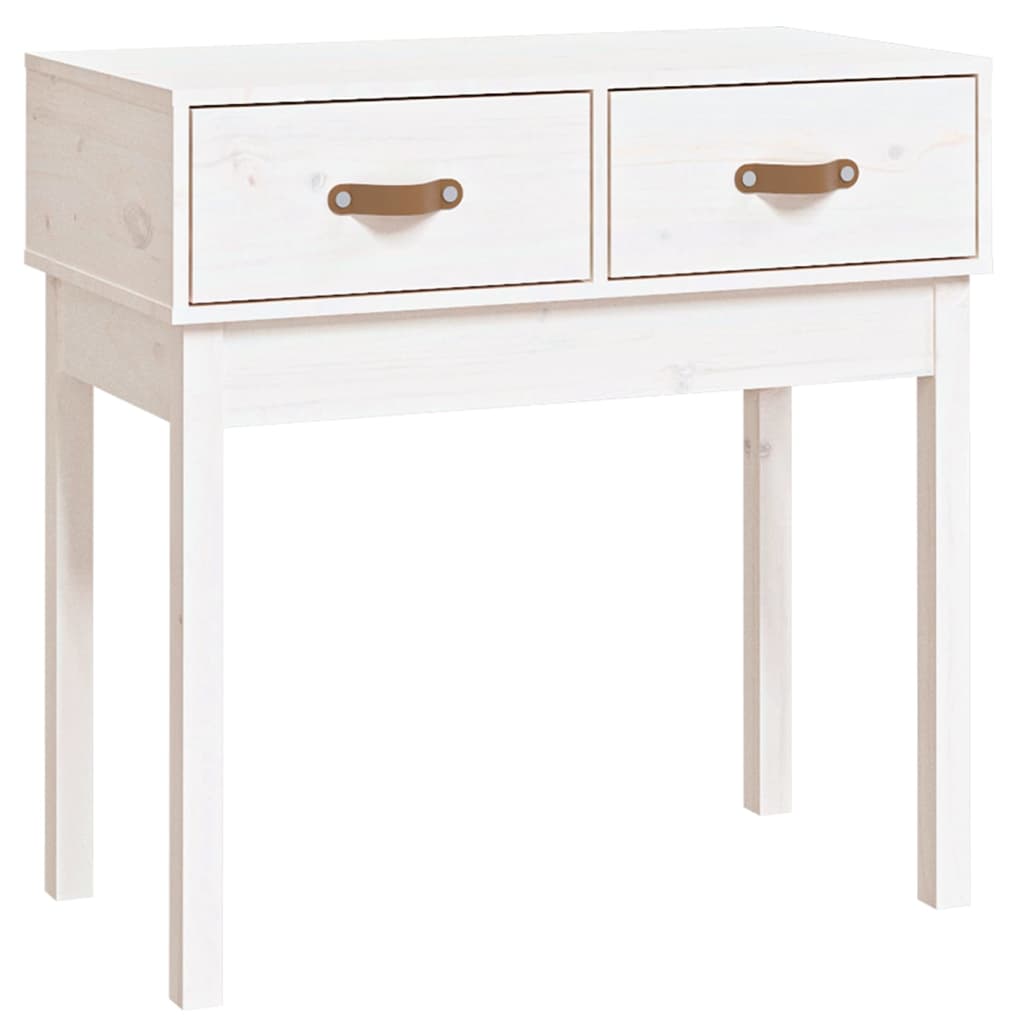Konzolni stol bijeli 76,5 x 40 x 75 cm od masivne borovine