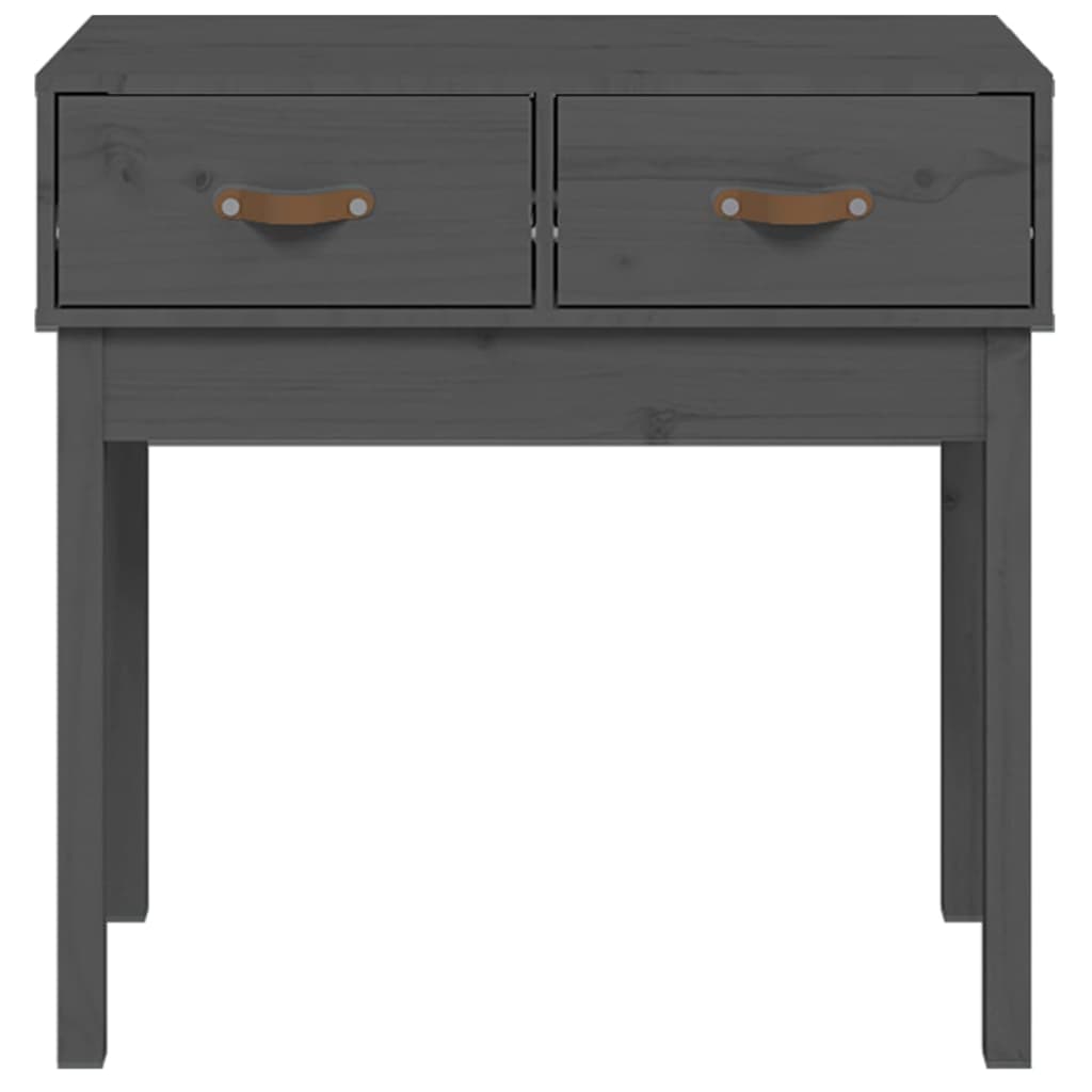 Konzolni stol sivi 76,5 x 40 x 75 cm od masivne borovine