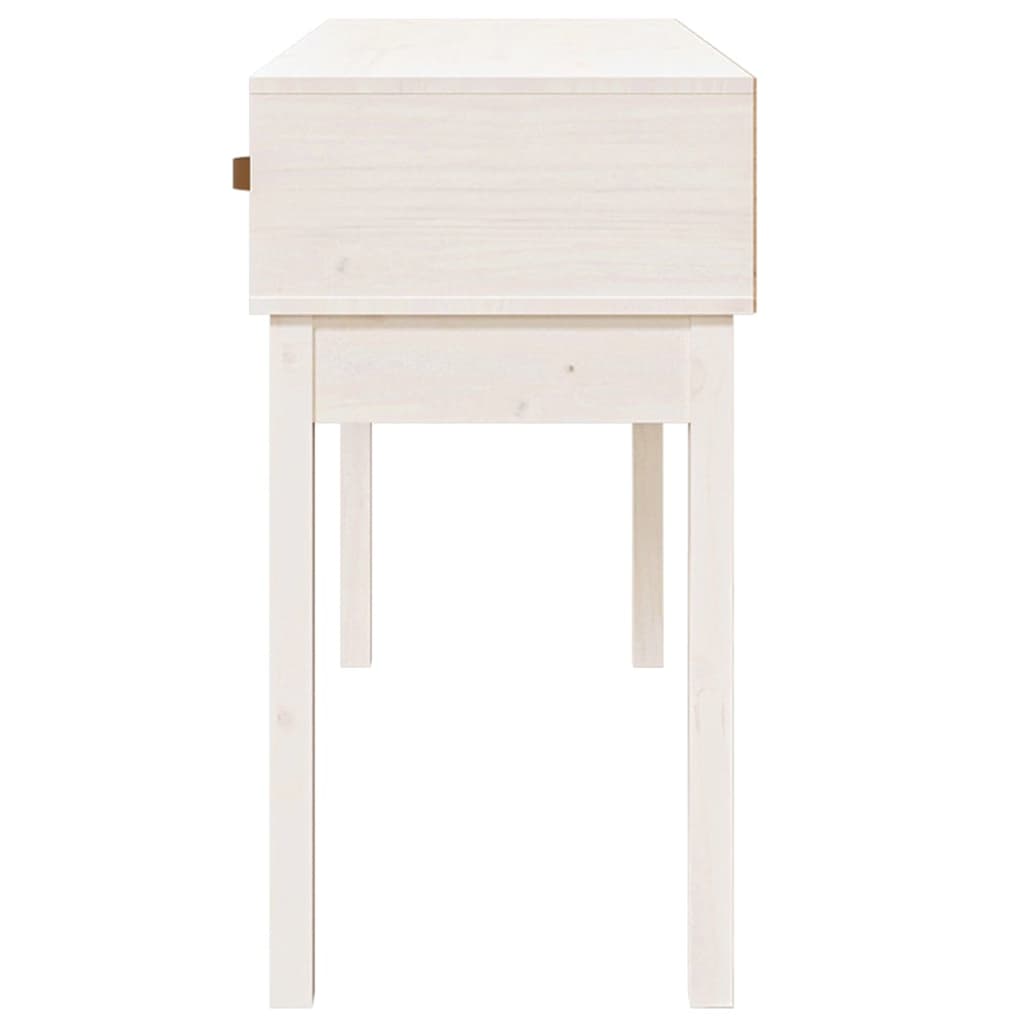Konzolni stol bijeli 114 x 40 x 75 cm od masivne borovine