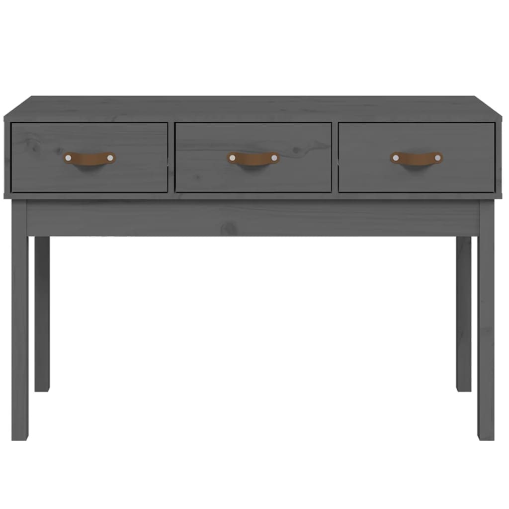 Konzolni stol sivi 114x40x75 cm od masivne borovine