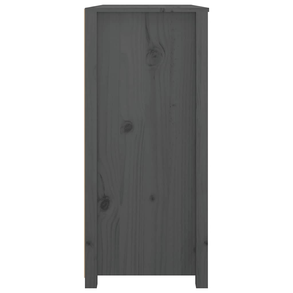 Bočni ormarić sivi 100x40x90 cm od masivne borovine
