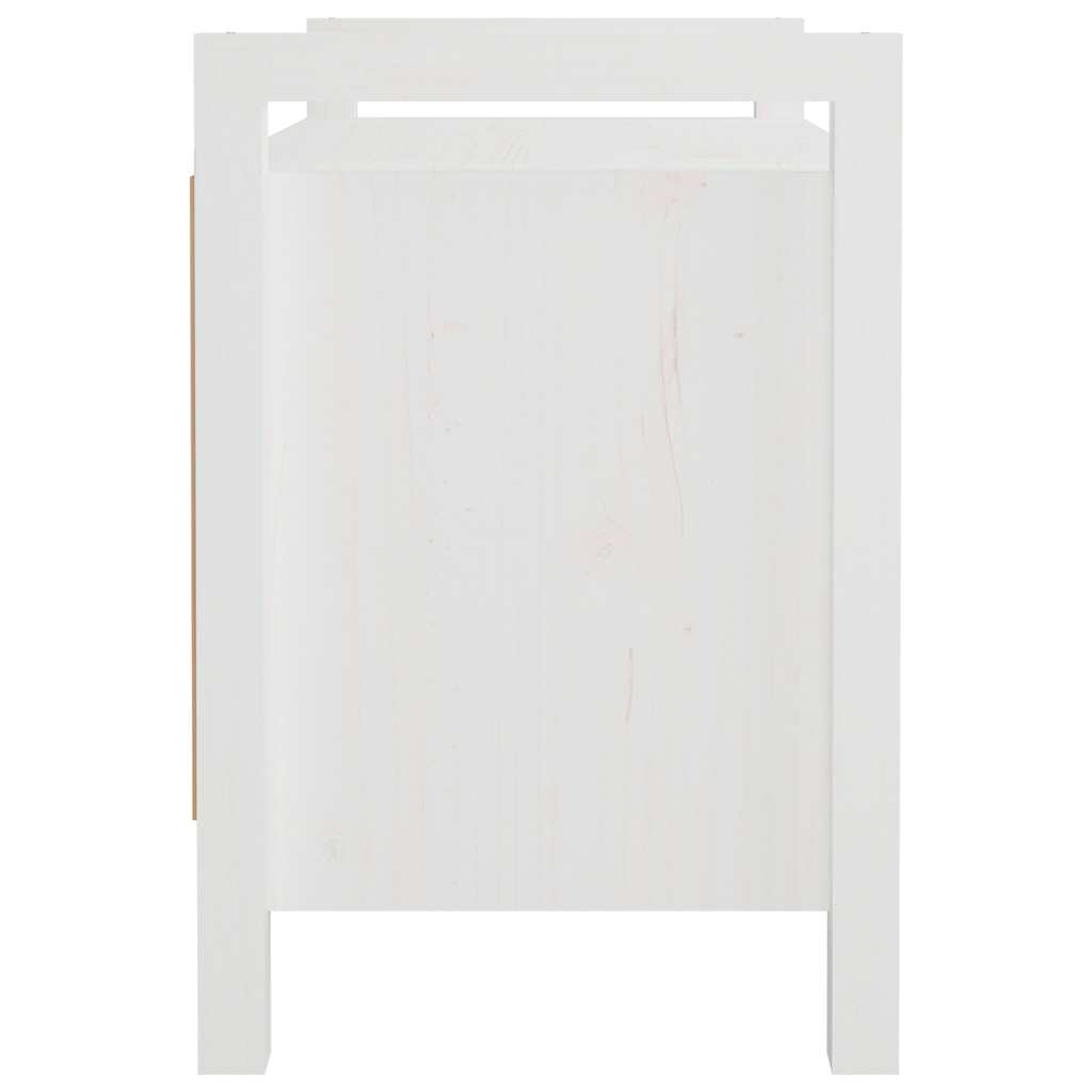 Klupa za hodnik bijela 80 x 40 x 60 cm od masivne borovine