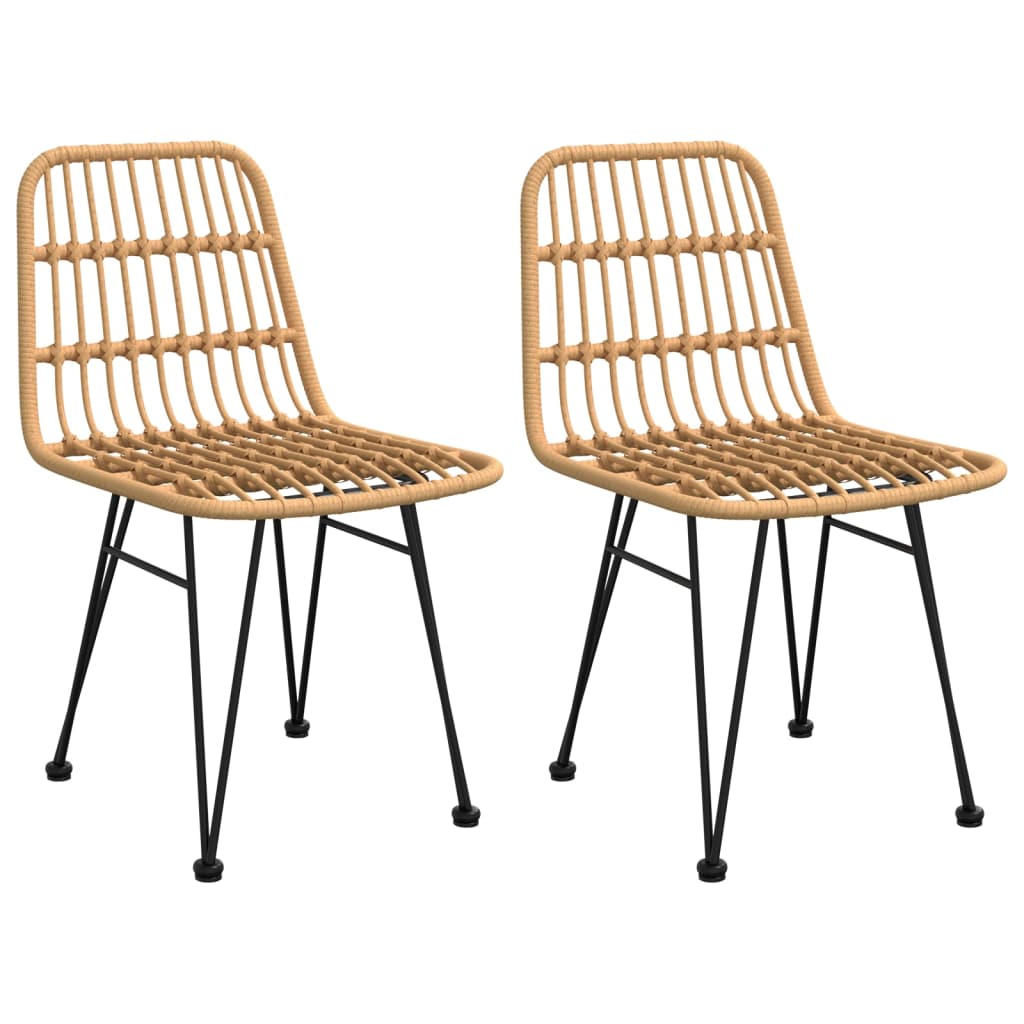 Vrtne stolice 2 kom 48 x 62 x 84 cm od PE ratana