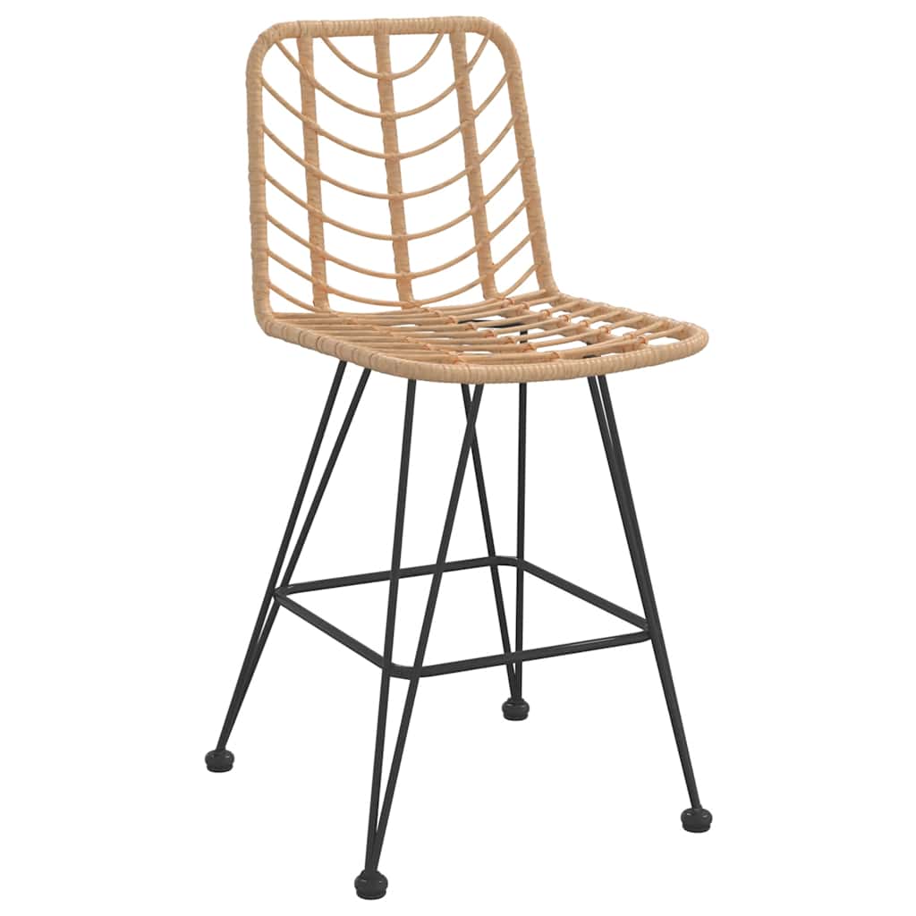 Barski stolci 2 kom 45 x 56 x 103,5 cm od PE ratana i čelika