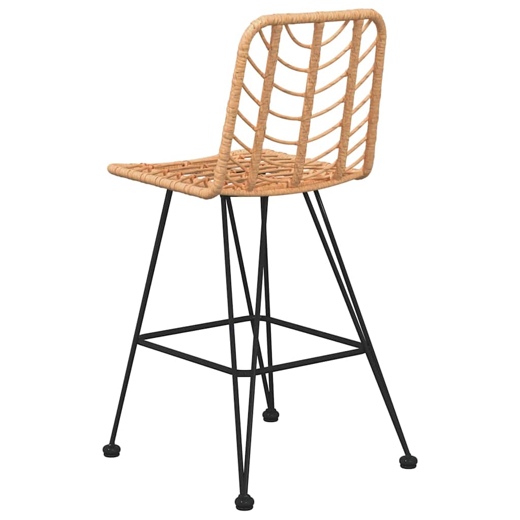 Barski stolci 2 kom 45 x 56 x 103,5 cm od PE ratana i čelika