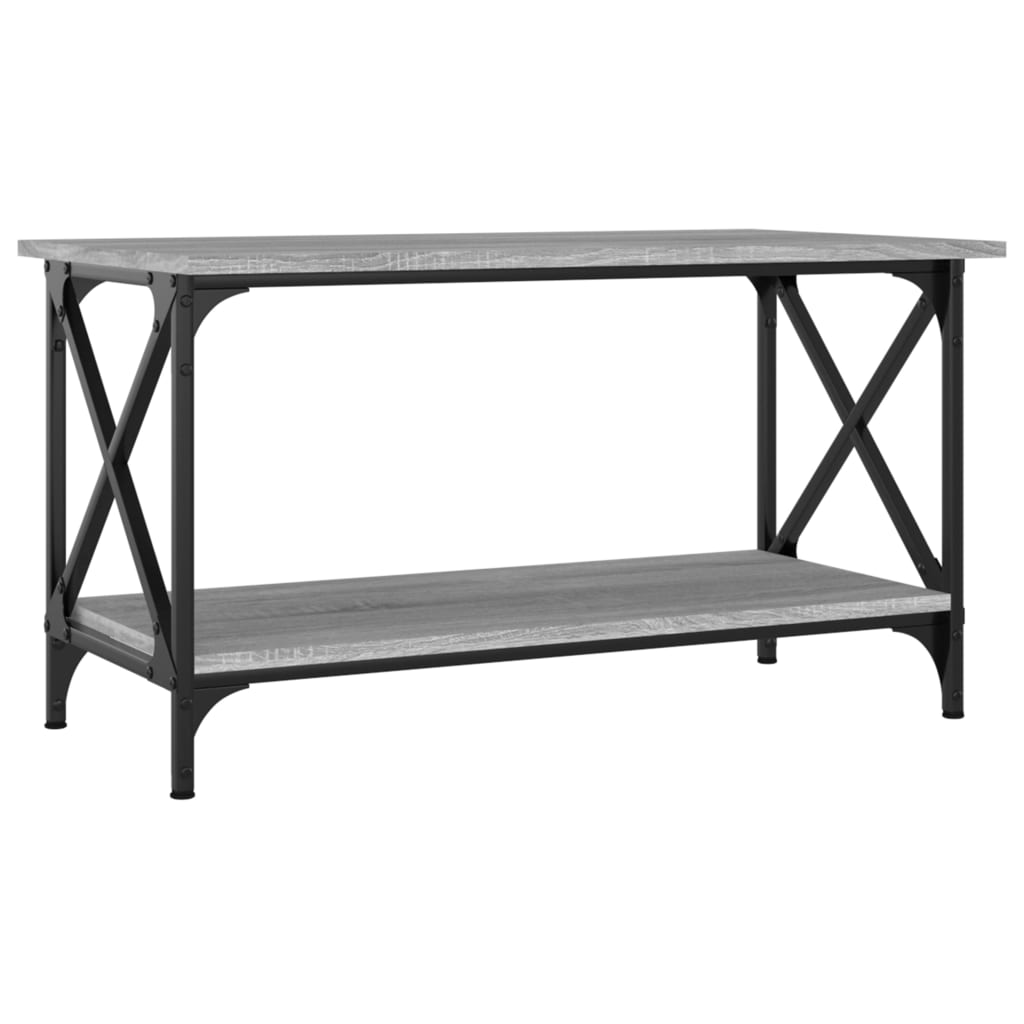 Stolić za kavu sonoma sivi 80x45x45 cm od drva i željeza