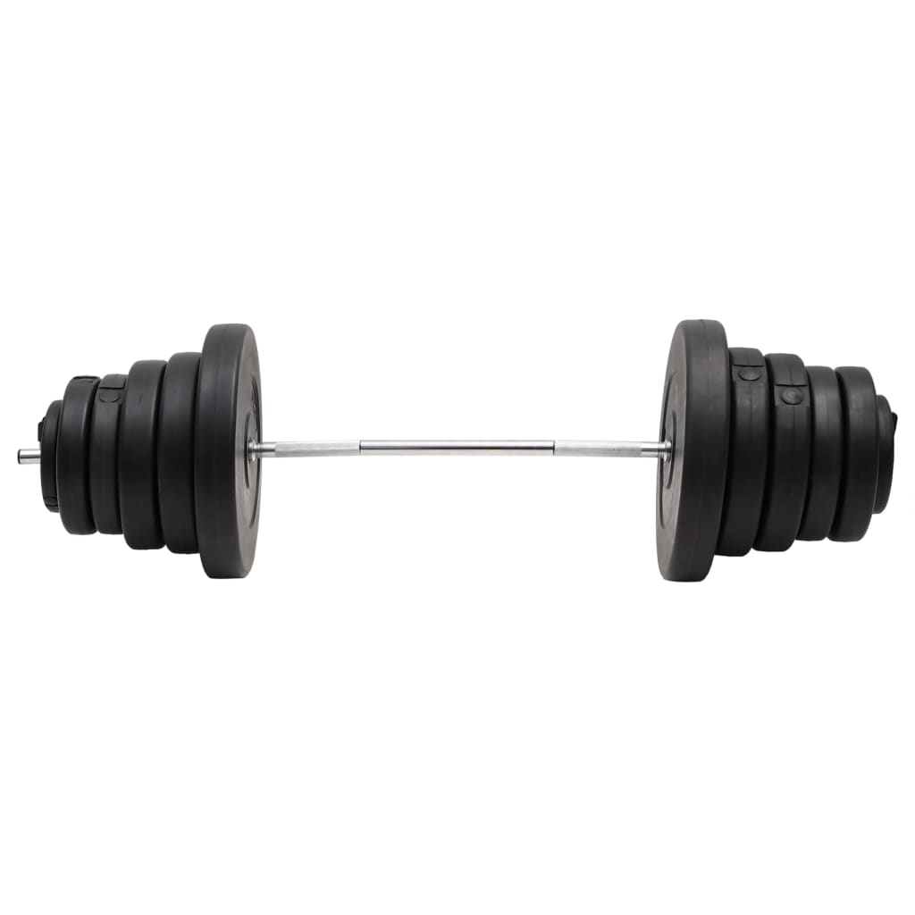 Dvoručni uteg s pločama 90 kg