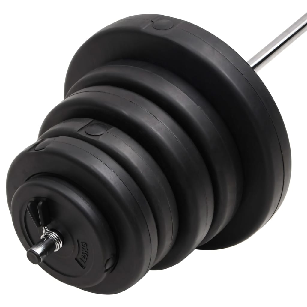 Dvoručni uteg s pločama 90 kg