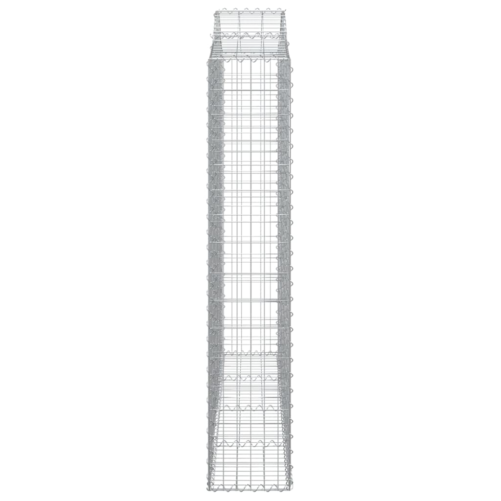 Lučne gabionske košare 4 kom 200x30x160/180cm pocinčano željezo