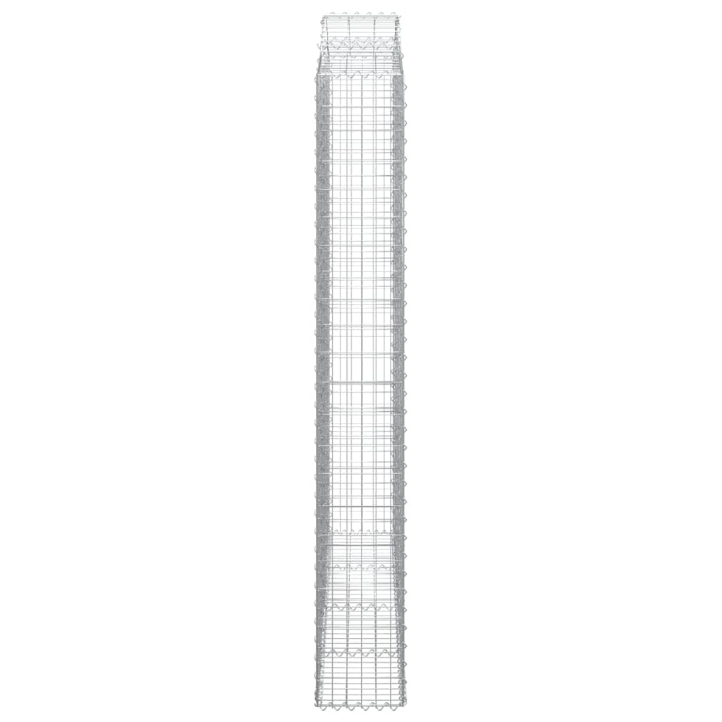 Lučne gabionske košare 2 kom 200x30x220/240cm pocinčano željezo