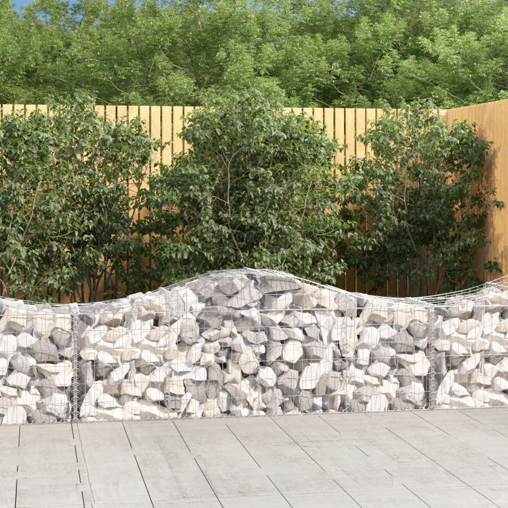 Lučne gabionske košare 15 kom 200x50x60/80 cm pocinčano željezo