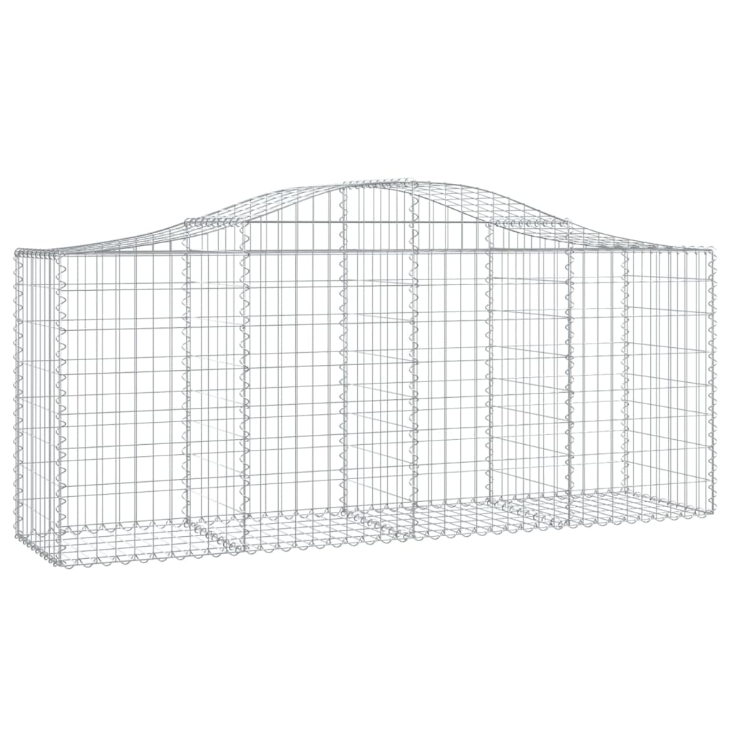 Lučne gabionske košare 2 kom 200x50x80/100 cm pocinčano željezo