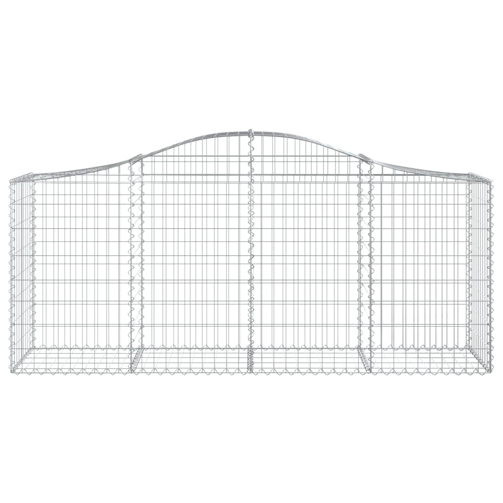 Lučne gabionske košare 2 kom 200x50x80/100 cm pocinčano željezo