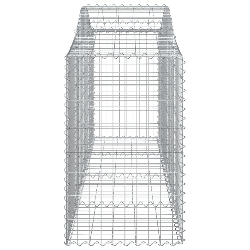 Lučne gabionske košare 2 kom 200x50x80/100 cm pocinčano željezo